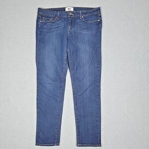 PAIGE Women's Peg Ankle Skinny Jeans Blue Denim Size 31 Mid Rise Stretch